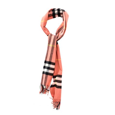 Burberry Cashmere Giant Check Scarf Pink 241938