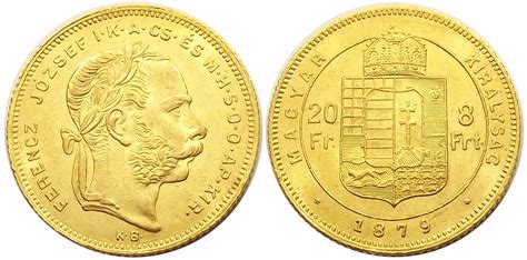 8 forint 1879 Ferenc József Zomi Numizmatika