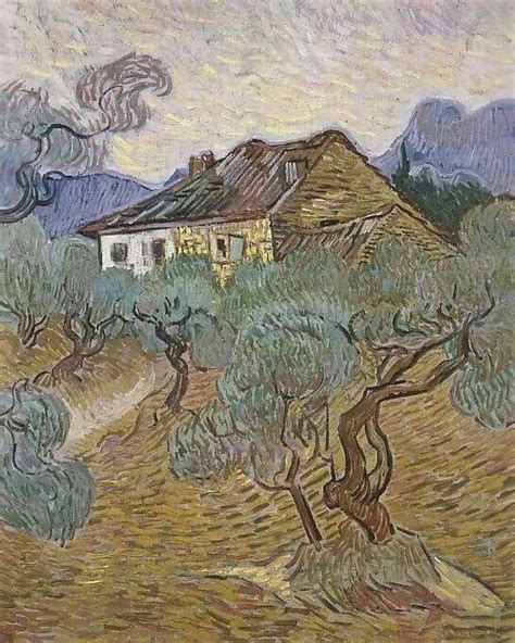 White Cottage Among The Olive Trees Vincent Van Gogh Dutch