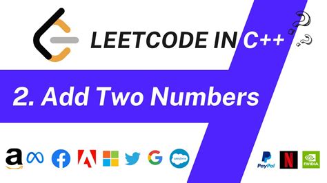 Add Two Numbers Leetcode Problem Add Digits Of Two Linked List