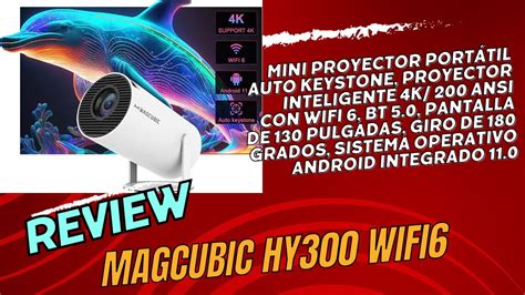 Mini Proyector Port Til Magcubic Hy Con Auto Keystone Proyector