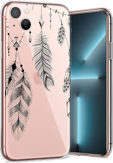 QULT Custodia Compatibile IPhone 14 Cover Trasparente Con Disegni