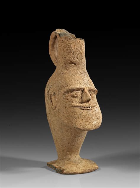 Bactrian Terracotta Vessel 2nd Century Bcin The Shape Of A Stylized