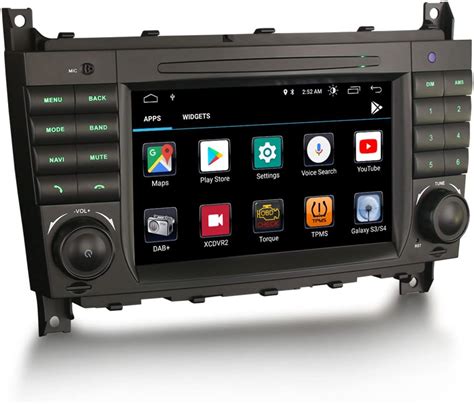 Erisin Android Doppel Din Autoradio Mit Gps Navi F R Mercedes Benz C