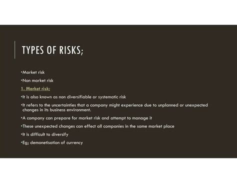 Types of risks investment decision | PDF