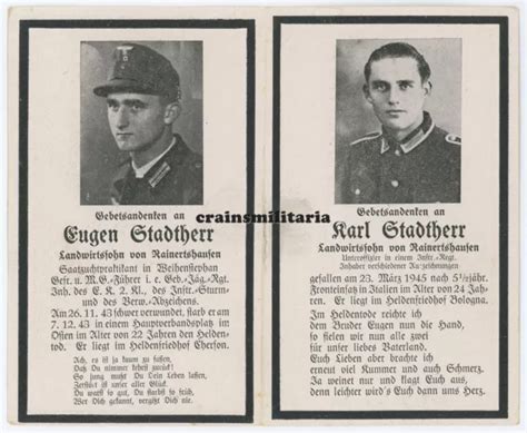 ORIG STERBEBILD BRÜDER Gebirgsjäger Ukraine Grenadier BOLOGNA