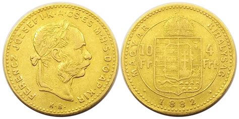 4 forint 1882 KB Ferenc József Zomi Numizmatika