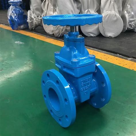 Dn150 Pn16 Ggg50 Cast Iron Flange Sluice Gate Valve Resilient Soft Seat Ductile Iron 6 Inch Gate