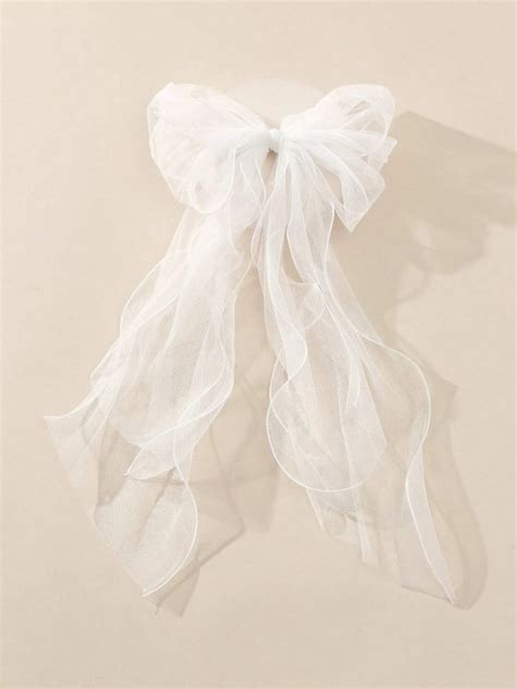 Véu de Noiva Laço de Cabelo Cerimônia Casamento Despedida Solteira Chá Lingerie