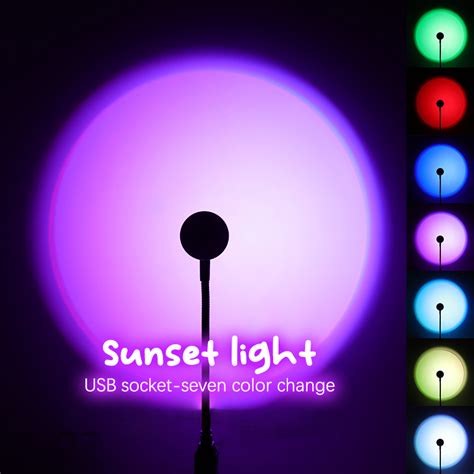 Rgb Sunset Lamp Projection Led Night Light Sunset Projection Lamp