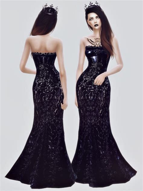 Black Gown At Fashion Royalty Sims Via Sims 4 Updates Sims 4 Dresses