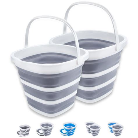 Getuscart Pack Collapsible Buckets L Gallon Cleaning Bucket