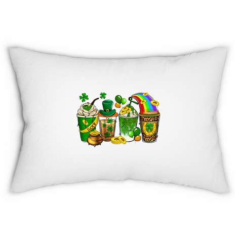 St Patricks Day Coffee Latte Lumbar Pillows sold by Possible Petal