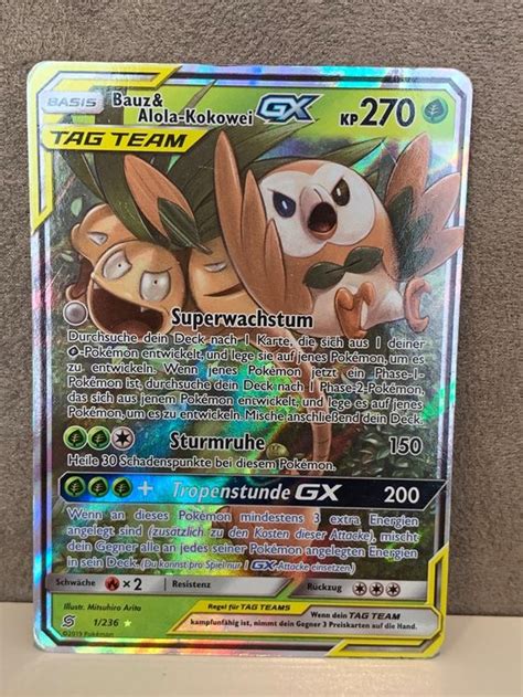 1 236 Bauz Alola Kokowei GX DE Pokemon Bund Der Gleichgesi Kaufen