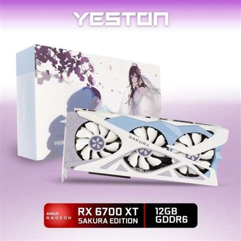 Jual VGA CARD VGA AMD YESTON RX 6700 XT 12GB GDDR6 192bit SAKURA