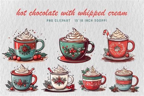 Hot Chocolate Christmas PNG Clipart Graphic By GFX Ground Creative Fabrica