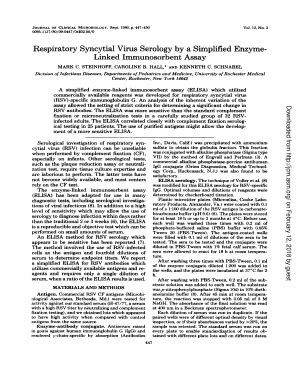 Fillable Online Jcm Asm Respiratory Syncytial Virus Serology By A