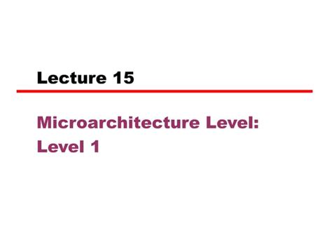 Microarchitecture | PPT