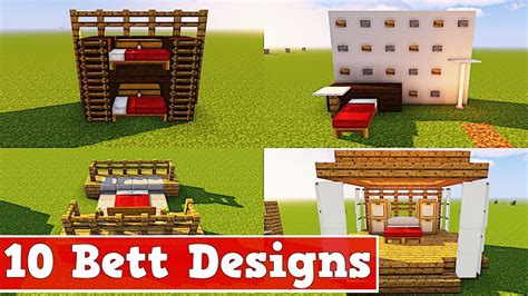 10 Arten Ein Bett In Minecraft Zu Bauen Minecraft 10 Bett Design