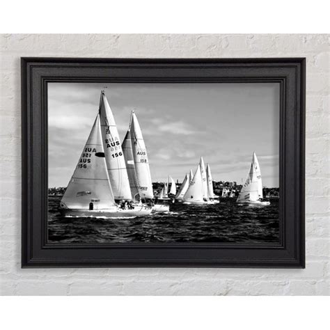 Longshore Tides Sailboat Dream B N W Single Picture Frame Art Prints