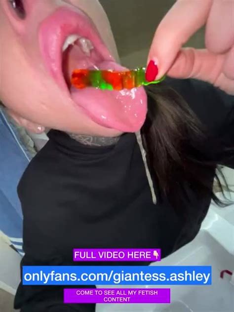 Your Giantess Ashley Swallows Whole Gummy Snakes GO PORN