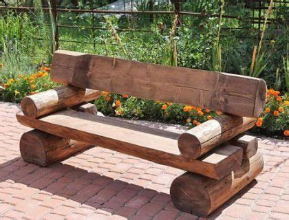 10 идей скамейки из бревна со спинкой. Фото обзор | Садовые скамейки ...