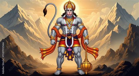 lord hanuman ji  hd desktop wallpaper hanuman ji divine animated