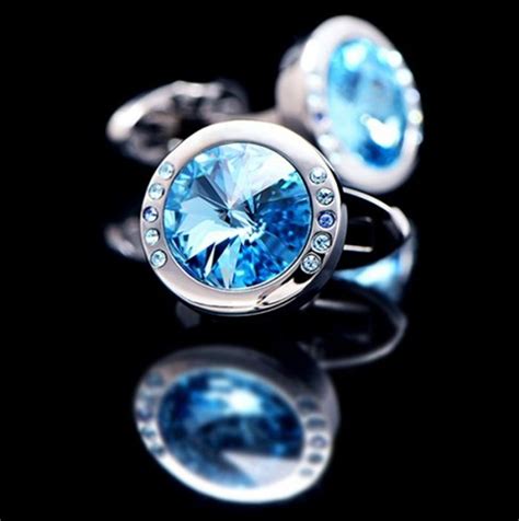 Baby Blue Stone Cufflinks Gentlemans Guru