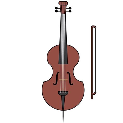 Cone Plano De Instrumento Musical De Violoncelo Vetor Premium