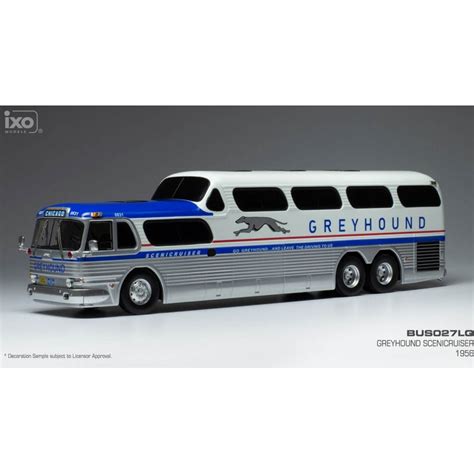 Gmc Scenicruiser 1956 White Silver Ixo Bus027 Miniatures Autos Motos