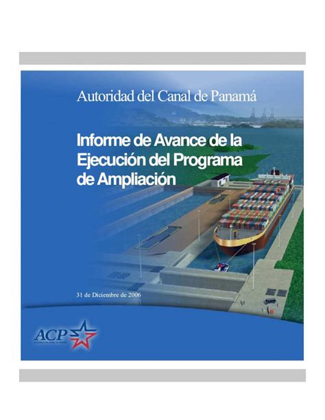 Pdf Autoridad Del Canal De Panamá Microsoft 2006 12 31 · Informe