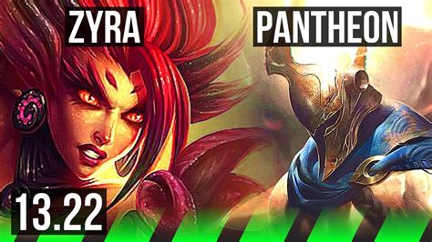 ZYRA Vs PANTH JNG Rank 5 Zyra 12 5 14 KR Grandmaster 13 22