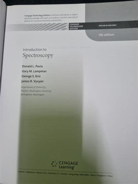 INTRODUCTION TO SPECTROSCOPY Hobbies Toys Books Magazines