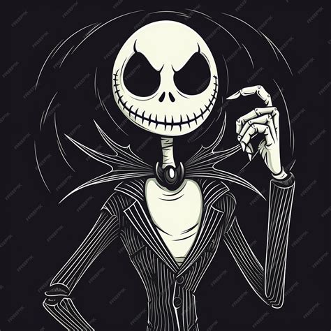 Premium Photo | Jack Skellington in Halloween scene cartoon style comic ...