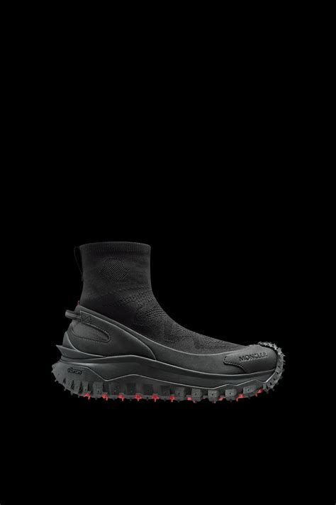 Black Trailgrip Knit High Top Sneakers Sneakers For Women Moncler Us