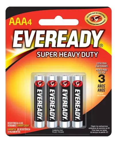 Pila Zinc Carbon Aaa Eveready Con 4 Pzas Blister MercadoLibre