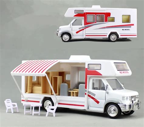 Top 22cm Motorhomes Morto Home Coach Camper Van Model Diecast With