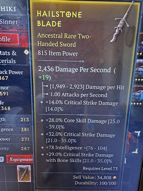 2h Sword Core Crit Dmg Bone Crit Int Topic D2jsp