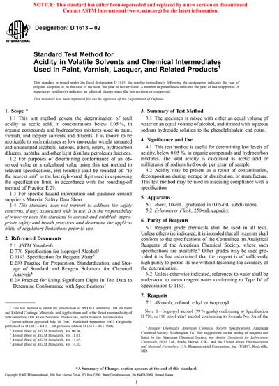 Astm D Standard Test Method For Acidity In Volatile Solvents Hot Sex