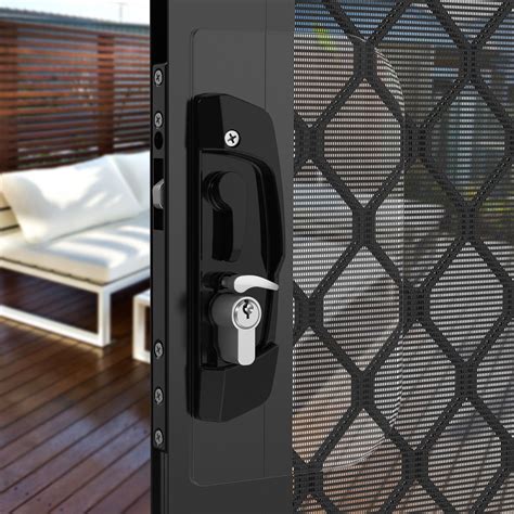 Rolltrak Black Keyed Sliding Screen Door Lock - Bunnings Australia
