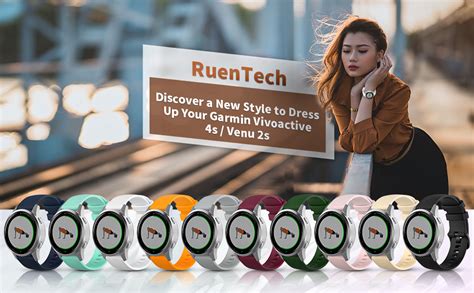 Amazon RuenTech Bands Compatible With Garmin Vivoactive 4S