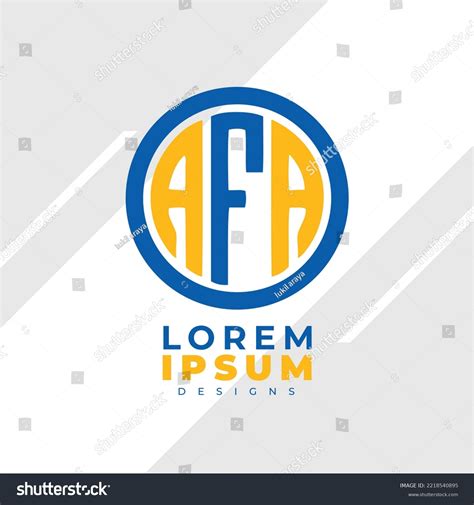 Minimalist Abstract Initial Letter Afa Logo Stock Vector (Royalty Free