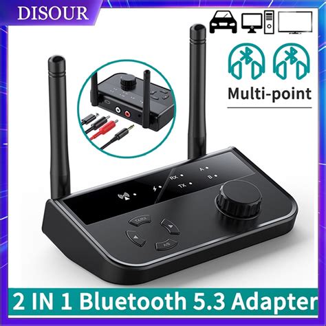 Disour Multipoint Bluetooth Transmissor De Udio Receptor Aux Rca