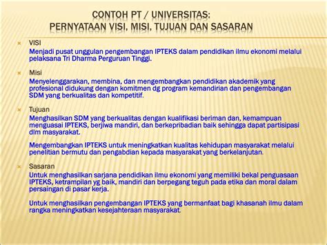 Contoh Visi Misi Dan Tujuan Perusahaan Koleksi Gambar