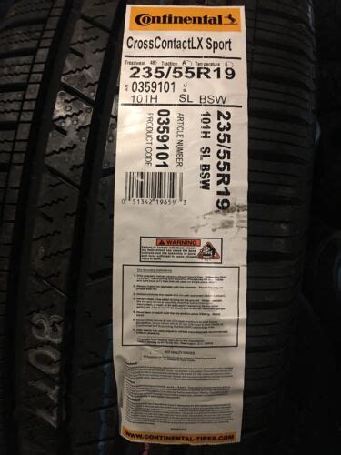 Continental Crosscontact Lx Sport R H Bsw Tires Ebay