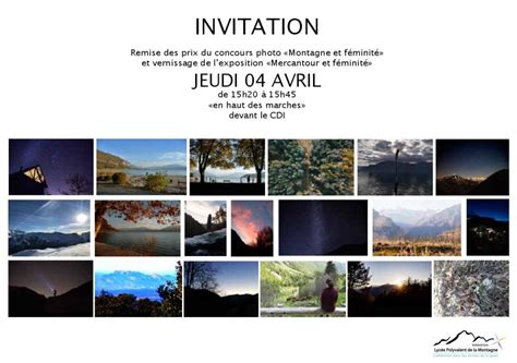 INVITATION Lycée de la montagne