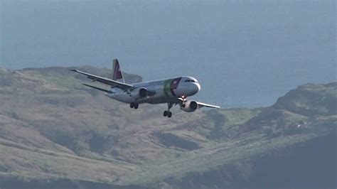 Aeroporto Da Madeira Funchal Aterragem TAP Portugal Airbus Landing