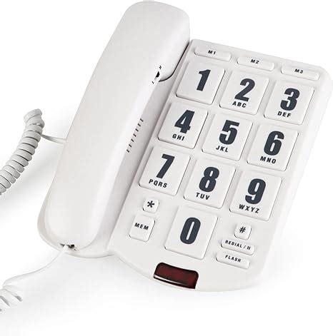 Sangyn Big Button Corded Phone For Seniors Landline Phones With One