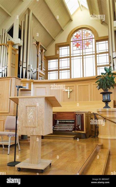 Modern church interior Stock Photo - Alamy