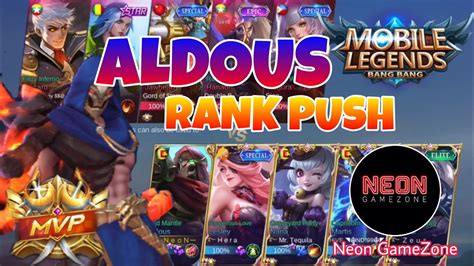 Mobile Legend Bang Bang Aldous Rank Push Gameplay Aldous Build